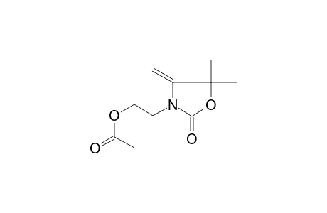 2-(5,5-dimethyl-4-methylene-2-oxo-oxazolidin-3-yl)ethyl acetate