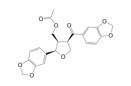 acetic acid [(2R,3R,4R)-4-(1,3-benzodioxole-5-carbonyl)-2-(1,3-benzodioxol-5-yl)tetrahydrofuran-3-yl]methyl ester