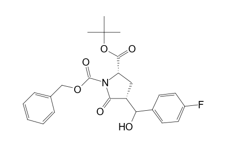 tert-Butyl (2S)-1-(Benzyloxycarbonyl)-4.alpha.-(hydroxy(p-fluorophenyl)methyl)pyroglutamate