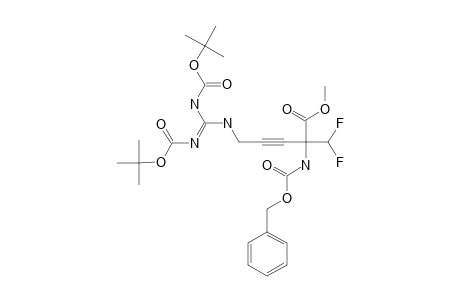 2-(benzyloxycarbonylamino)-5-[bis(tert-butoxycarbonylamino)methyleneamino]-2-(difluoromethyl)pent-3-ynoic acid methyl ester