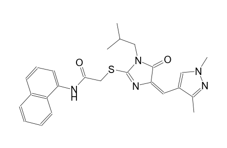2-({(4E)-4-[(1,3-dimethyl-1H-pyrazol-4-yl)methylene]-1-isobutyl-5-oxo-4,5-dihydro-1H-imidazol-2-yl}sulfanyl)-N-(1-naphthyl)acetamide