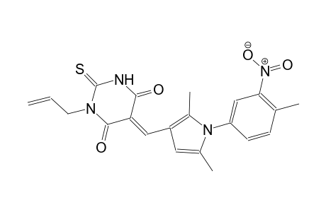 (5E)-1-allyl-5-{[2,5-dimethyl-1-(4-methyl-3-nitrophenyl)-1H-pyrrol-3-yl]methylene}-2-thioxodihydro-4,6(1H,5H)-pyrimidinedione