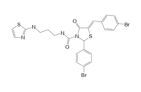 N-3-[[2-(4-BROMOPHENYL)-4-OXO-5-(4-BROMOBENZYLIDENE)-1,3-THIAZOLIDINE]-CARBAMYL]-PROPYL-2-AMINOTHIAZOLE