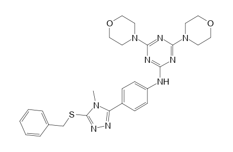 [4-(5-Benzylsulfanyl-4-methyl-4H-[1,2,4]triazol-3-yl)phenyl]-(4,6-di-morpholin-4-yl-[1,3,5]triazin-2-yl)-amine