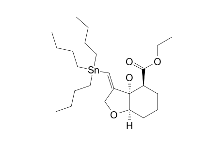 ethyl (3E,3aS,4S,7aR)-3a-hydroxy-3-(tributylstannylmethylidene)-5,6,7,7a-tetrahydro-4H-1-benzofuran-4-carboxylate