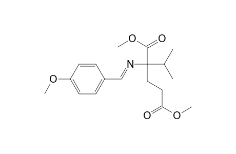 DL-Glutamic acid, N-[(4-methoxyphenyl)methylene]-2-(1-methylethyl)-, dimethyl ester