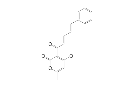 4-HYDROXY-6-METHYL-3-(5-PHENYL-2E,5E-PENTADIEN-1-OYL)-2H-PYRAN-2-ONE