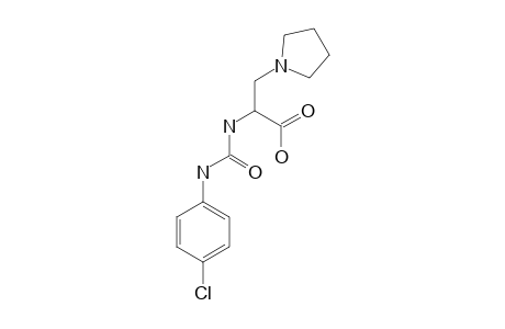 2-[3-(4-CHLOROPHENYL)-UREIDO]-3-(PYRROLIDIN-1-YL)-PROPANOIC-ACID