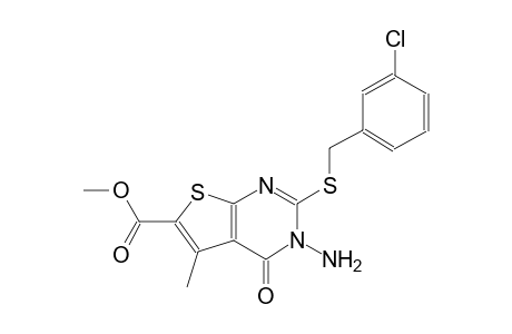 methyl 3-amino-2-[(3-chlorobenzyl)sulfanyl]-5-methyl-4-oxo-3,4-dihydrothieno[2,3-d]pyrimidine-6-carboxylate