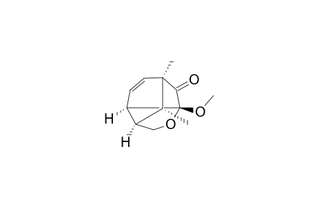 (1R*,3R*,6R*,7R*,10R*)-3-Methoxy-1,10-dimethyl-4-oxatricyclo[4.3.1.0(3,7)]dec-8-en-2-one