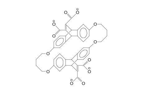 Bis(DL-9,10-dihydro-11,12-dicarboxylate-etheno-anthracene-2,6-diyl) bis(1,4-butanedioxy) cycle tetraanion