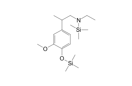 N-Ethyl-2-(4-hydroxy-3-methoxy-phenyl)-propanamine 2TMS