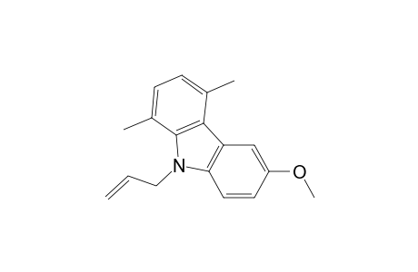 9H-Carbazole, 6-methoxy-1,4-dimethyl-9-(2-propenyl)-