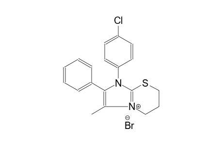 1-(4-chlorophenyl)-3-methyl-2-phenyl-1H,5H,6H,7H-imidazo[2,1-b][1,3]thiazin-4-ium bromide