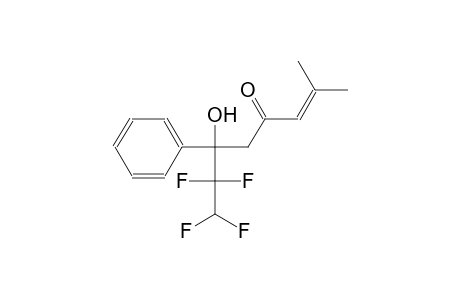 7,7,8,8-Tetrafluoro-6-hydroxy-2-methyl-6-phenyl-2-octen-4-one
