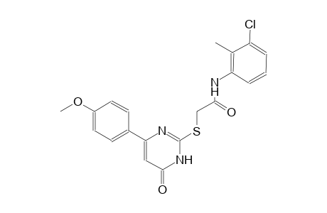 N-(3-chloro-2-methylphenyl)-2-{[4-(4-methoxyphenyl)-6-oxo-1,6-dihydro-2-pyrimidinyl]sulfanyl}acetamide