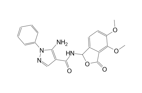 5-amino-N-(4,5-dimethoxy-3-oxo-1,3-dihydro-2-benzofuran-1-yl)-1-phenyl-1H-pyrazole-4-carboxamide