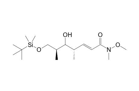 (E)-(4S,6S)-7-(tert-Butyl-dimethyl-silanyloxy)-5-hydroxy-4,6-dimethyl-hept-2-enoic acid methoxy-methyl-amide