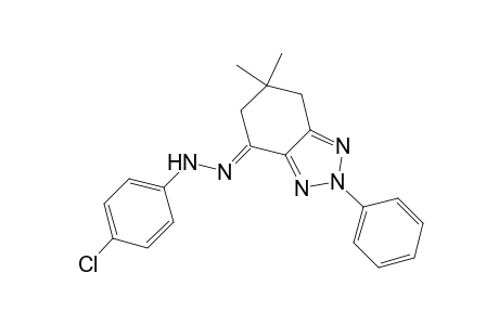 4H-Benzotriazol-4-one, 2,5,6,7-tetrahydro-6,6-dimethyl-2-phenyl-, (4-chlorophenyl)hydrazone