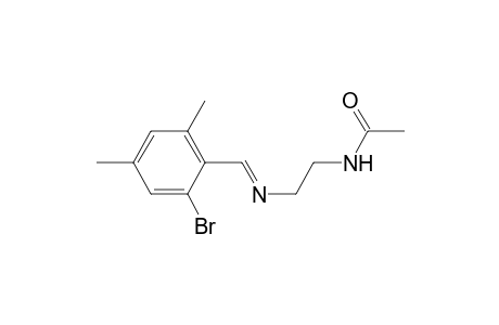 Acetamide, N-[2-[[(2-bromo-4,6-dimethylphenyl)methylene]amino]ethyl]-