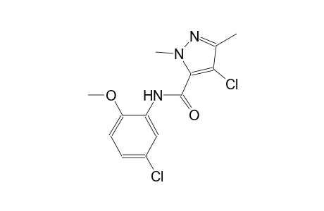 4-chloro-N-(5-chloro-2-methoxyphenyl)-1,3-dimethyl-1H-pyrazole-5-carboxamide