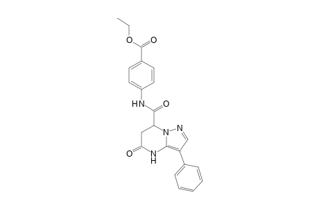 Ethyl 4-(5-Oxo-3-phenyl-4,5,6,7-tetrahydropyrazolo[1,5-a]pyrimidine-7-carboxamido)benzoate