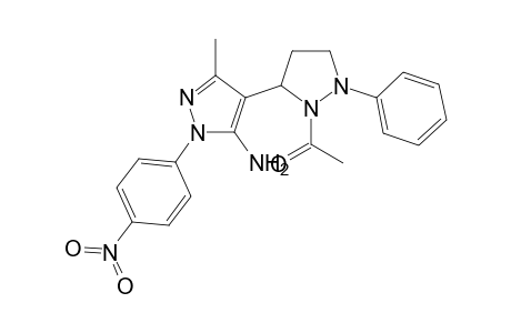 2-(p-Nitrophenyl)-3-amino-4-[N(2' )-acetyl)-N(1' )-phenylpyrazolidin-3'-yl]-5-methylpyrazol