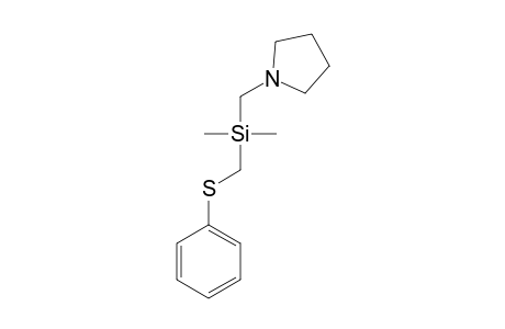 DIMETHYL-(N-PYRROLIDINOMETHYL)-SILYL-(PHENYLTHIO)-METHANE