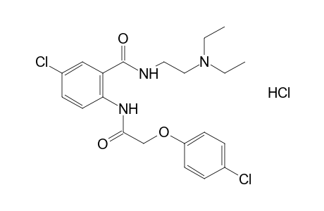 4'-chloro-2-(p-chlorophenoxy)-2'-{[2-(diethylamino)ethyl]carbamoyl}acetanilide, monohydrochloride
