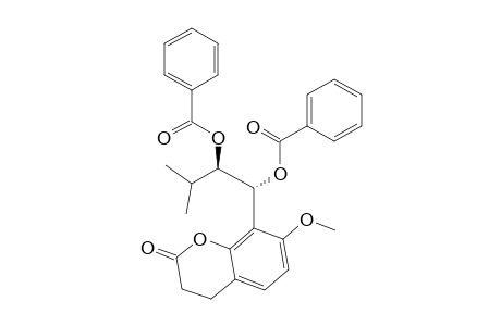 2H-1-Benzopyran-2-one, 8-[1,2-bis(benzoyloxy)-3-methylbutyl]-3,4-dihydro-7-methoxy-, [R-(R*,R*)]-