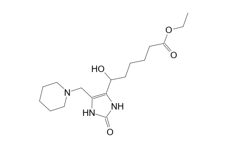 ethyl 6-hydroxy-6-[2-oxo-5-(1-piperidinylmethyl)-2,3-dihydro-1H-imidazol-4-yl]hexanoate