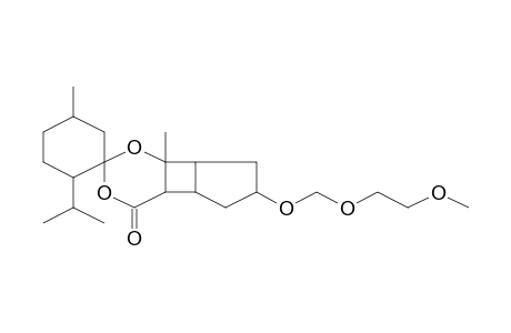 Spiro[3,5-dioxatricyclo[6.3.0.0(2,7)]undecan-6-one-4,2'-cyclohexane], 1'-isopropyl-2,4'-dimethyl-10-(2-methoxoethoxymethoxy)-