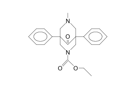 3-Ethoxycarbonyl-7-methyl-1,5-diphenyl-3,7-diaza-bicyclo(3.3.1)nonan-9-one