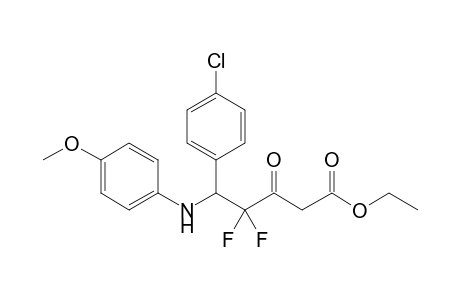 Ethyl 4,4-Difluoro-3-oxo-5-(4-chlorophenyl)-5-(4-methoxyphenyl)aminopentanoate