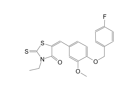 4-thiazolidinone, 3-ethyl-5-[[4-[(4-fluorophenyl)methoxy]-3-methoxyphenyl]methylene]-2-thioxo-, (5E)-