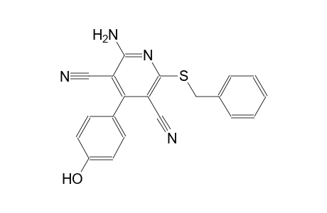 3,5-pyridinedicarbonitrile, 2-amino-4-(4-hydroxyphenyl)-6-[(phenylmethyl)thio]-