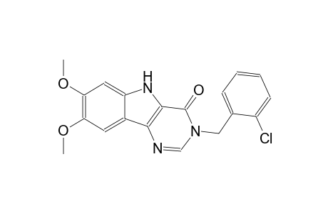 4H-pyrimido[5,4-b]indol-4-one, 3-[(2-chlorophenyl)methyl]-3,5-dihydro-7,8-dimethoxy-