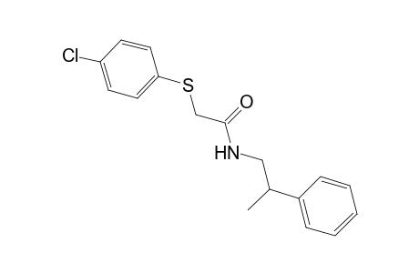 2-(4-Chlorophenyl)sulfanyl-N-(2-phenylpropyl)ethanamide