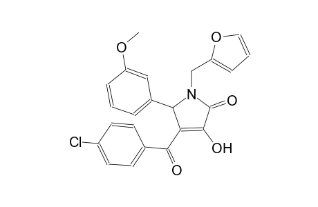 4-(4-chlorobenzoyl)-1-(2-furylmethyl)-3-hydroxy-5-(3-methoxyphenyl)-1,5-dihydro-2H-pyrrol-2-one
