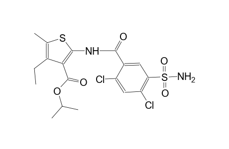 isopropyl 2-{[5-(aminosulfonyl)-2,4-dichlorobenzoyl]amino}-4-ethyl-5-methyl-3-thiophenecarboxylate