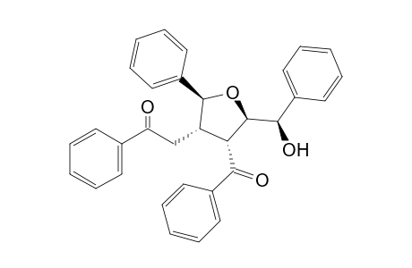 (+-)-2-{(2S,3S,4R,5R)-4-Benzoyl-5-[(R)-1-hydroxy-1-phenylmethyl]-2-phenyltetrahydro-3-furanyl}-1-phenyl-1-ethanone