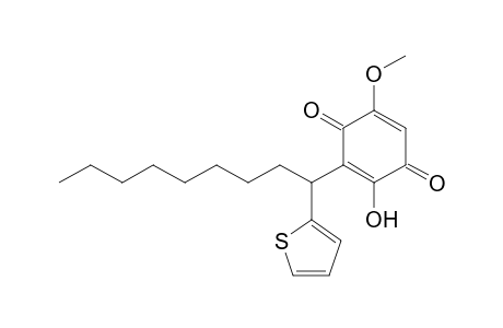 2,5-Cyclohexadiene-1,4-dione, 2-hydroxy-5-methoxy-3-[1-(2-thienyl)nonyl]-