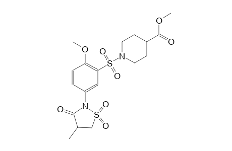 4-piperidinecarboxylic acid, 1-[[2-methoxy-5-(4-methyl-1,1-dioxido-3-oxo-2-isothiazolidinyl)phenyl]sulfonyl]-, methyl ester