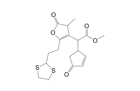 Methyl [5-[2-(1,3-dithian-2-yl)ethyl]-3-methylfuran-2(5H-on-4-yl]-(4-oxo-2-cylopentenyl)acetate