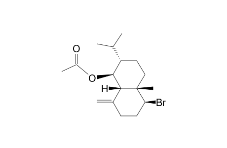 1-Naphthalenol, 5-bromodecahydro-4a-methyl-8-methylene-2-(1-methylethyl)-, acetate, [1S-(1.alpha.,2.beta.,4a.alpha.,5.alpha.,8a.alpha.)]-