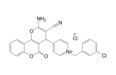 4-(2-Amino-3-cyano-5-oxo-4,5-dihydropyrano[3,2-c] chromen-4-yl)-1-(3-chlorobenzyl)pyridinium chloride