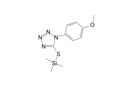 1-(4-Methoxyphenyl)-1H-tetrazole-5-thiol, tms derivative