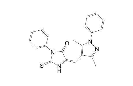 (5E)-5-[(3,5-dimethyl-1-phenyl-1H-pyrazol-4-yl)methylene]-3-phenyl-2-thioxo-4-imidazolidinone