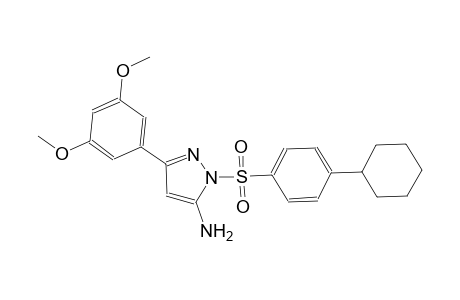 1H-pyrazol-5-amine, 1-[(4-cyclohexylphenyl)sulfonyl]-3-(3,5-dimethoxyphenyl)-