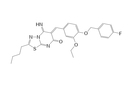7H-[1,3,4]thiadiazolo[3,2-a]pyrimidin-7-one, 2-butyl-6-[[3-ethoxy-4-[(4-fluorophenyl)methoxy]phenyl]methylene]-5,6-dihydro-5-imino-, (6Z)-